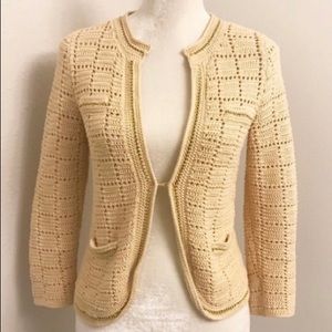 Lilly Pulitzer Rosa Sweater Jacket S Almond